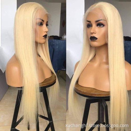 13x6 613 full lace blonde lace front human hair bob wigs,613 closure hd lace frontal wig,natural virgin hair wig vendors